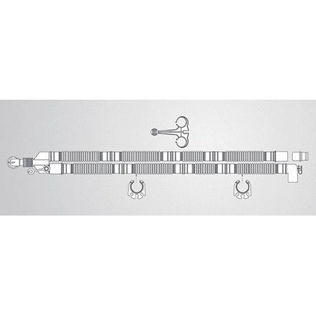 Ventilator Circuit, Dual-Limb, Adult, 2-6 ft Flex Tubes, Ported Parallel Y, Elbow, Temp Port, Hanger