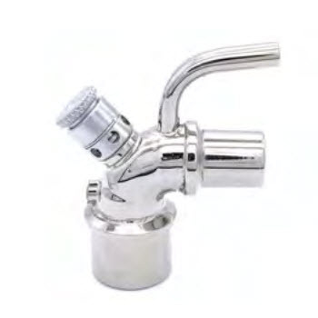 CPAP Chrome Plated Brass Mask Elbow