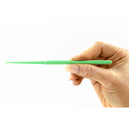 Ear Curette, Safe Ear Curette, MicroLoop, Youth, Green, 3 mm