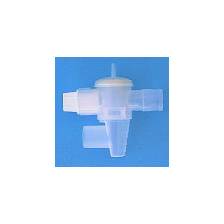 Exhalation Valve, w/Drip Cap, Left Plugged, Right 22mm OD, Diaphragm Cap 1/8in ID, Drip Cap 22mm OD