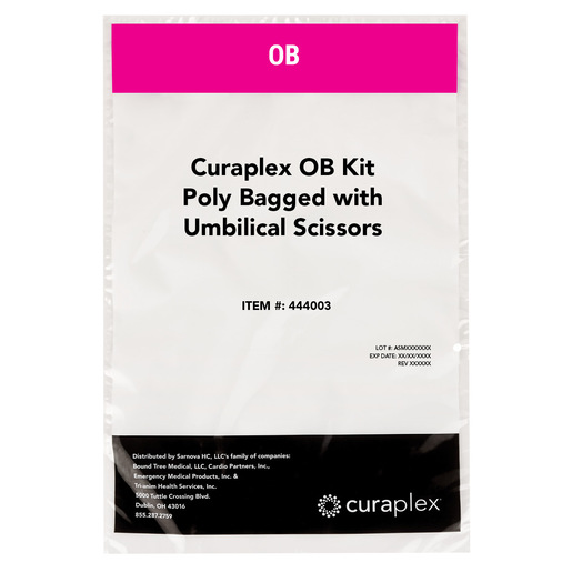 Curaplex® OB Kit, Poly Bagged with Umbilical Scissors