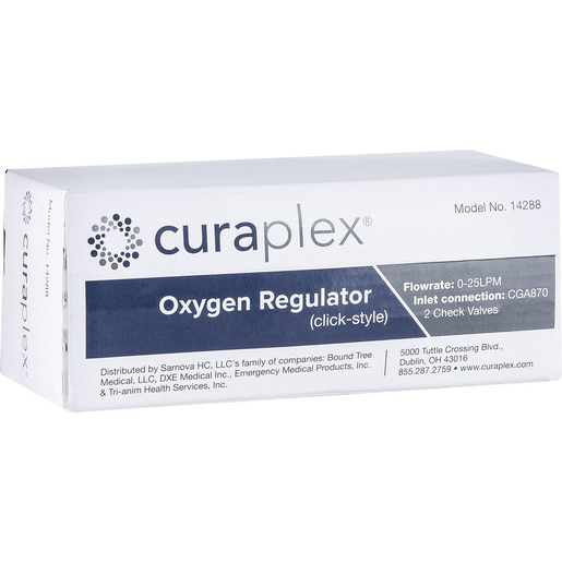 Curaplex® Click Style All Brass Oxygen Regulator