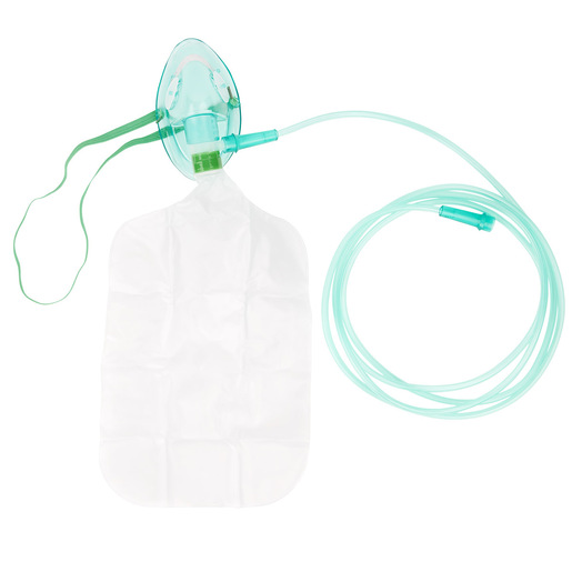 Curaplex® Oxygen Mask, Infant, High Concentration Non-Rebreather, without Vent, Reservoir Bag, 7ft of Supply Tubing