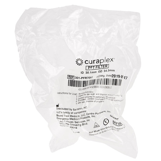 Curaplex® Pulmonary Function Filter, 30.1mm ID, 34.3mm OD, For Older Jeager Models