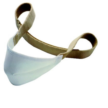Headgear, Chin Strap, One Size, Cotton, Reusable, White