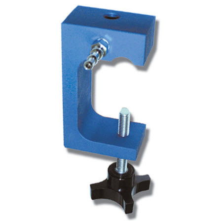 Clamp, Gauge Pole, Anodized Aluminum, Rear 1/4 in NPT Threaded Gauges, Reusable, 3/4 in, 1 1/2 in