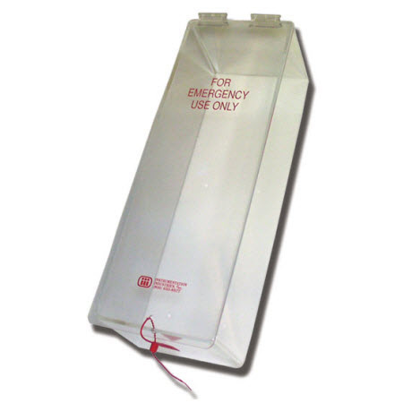 Storage Box, Mask, Filter, Reusable, Seal Locks, Clear Acrylic, Opaque Backing, 18L x 6W x 5.25D in