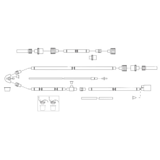 Volume Ventilator Circuit, Neonatal, 122cm, 2 Monitoring Ports, 2 Separate Water Traps, Universal