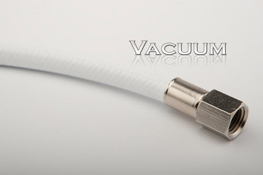 Vacuum Hose, 35 Feet, Chemetron Male QC X DISS Female Handtight, White