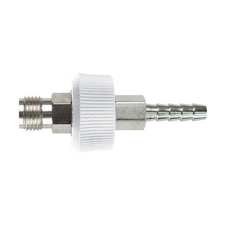 Adapter, Oxygen, w/Knob, Check Valve, DISS Male, 1/4 in Barb
