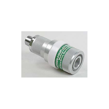 Coupler, Check Unit, Oxygen, Schrader, 1/4 NPT Male
