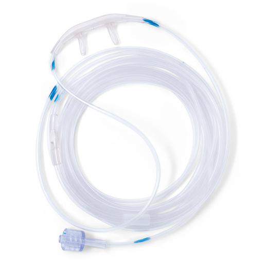 Nasal Sampling Cannula, Sal, CO2, Adult, 7ft Sample Line, Male Luer Lock, Single Use, Disposable