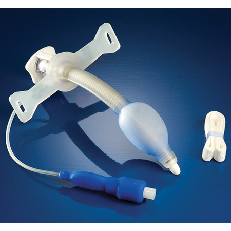 Bivona® Silicone Mid-Range Aire-Cuf® Fixed Neck Flange HyperFlex™ Extra Length Tracheostomy Tubes