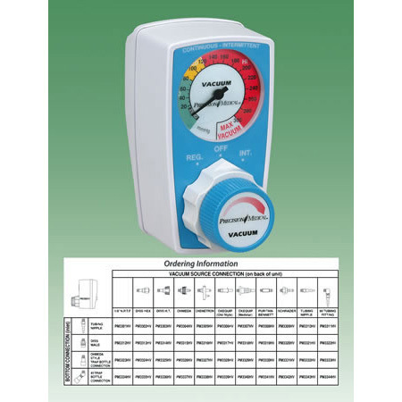 Suction Regulator, Vacuum, Continuous, Tubing Nipple