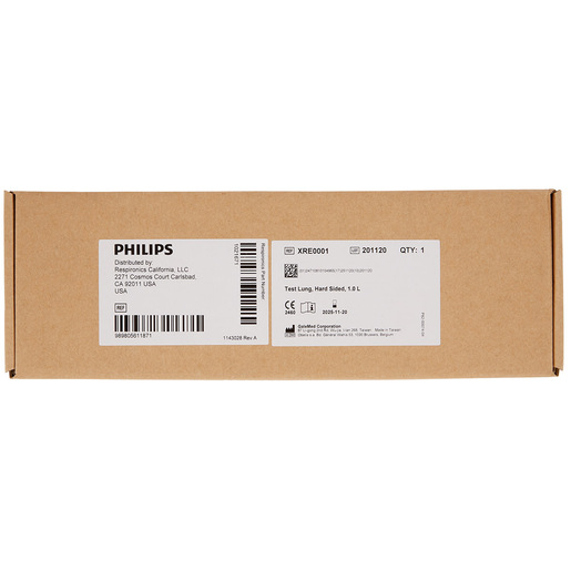 Test Lung, for PLV Continuum II Ventilator, Hard-Sided, Replacement/Accessory