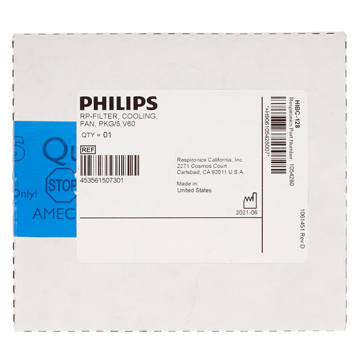 Filter, Cooling Fan, for V60 Ventilator, Replacement