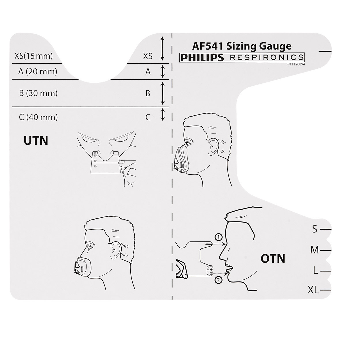 Philips AF541 NIV Face Mask Sizing Gauge | Tri-anim