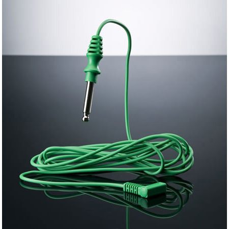Cable, Electrosurgical, Monopolar, Green, Sterile, Banana Pins, Straight, Disposable, 10 ft