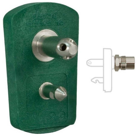 Quick Connect Adapter, Oxygen, Chemetron x DISS Male