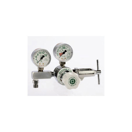 Oxygen Preset Pressure Gauge Regulator, M2 Series, 2 Stage, 50 PSI, H  Cylinder, CGA540 Nut / Nipple