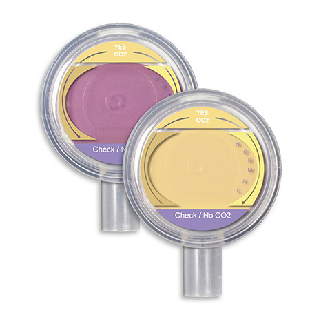 CO2 Detector, CO2 Easy, 30cc, Connector Port Patient 22mm OD/15mm ID, Proximal 15mm OD, Purple Label