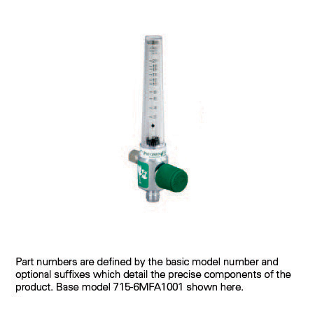 Oxygen Flowmeters, Chrome, Low Flow, 0-200cc