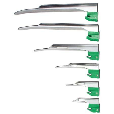 GreenLine/D Fiber Optic Miller Laryngoscope Blades