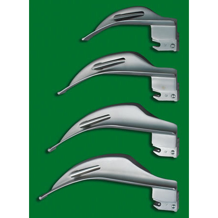 Laryngoscope Blades, GreenLine, Reduced Flange MacIntosh